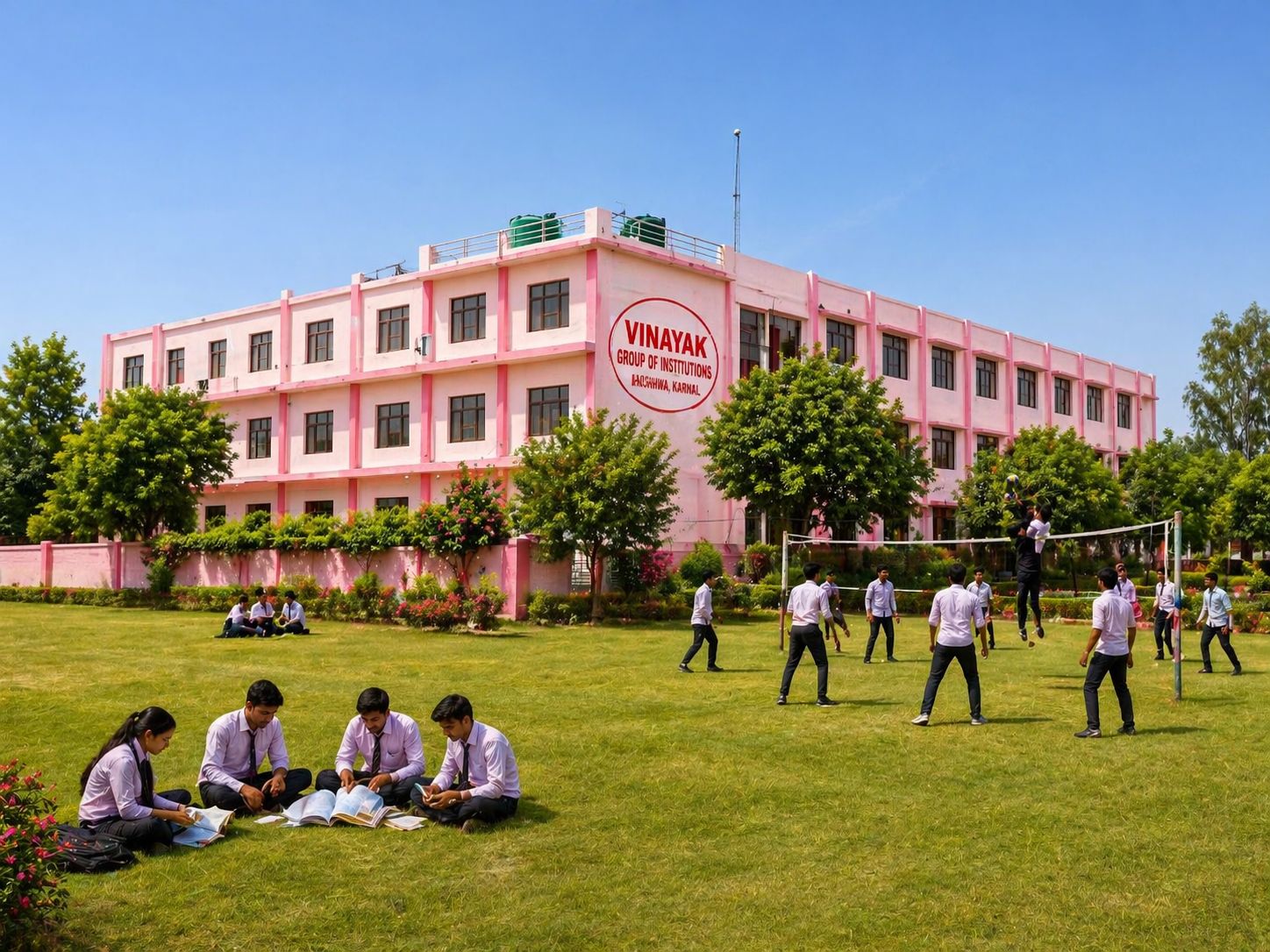 Vinayak Institute campus lawn